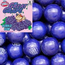 Concord Dubble Bubble Grape 1" Gumballs 5lb Bag Bulk